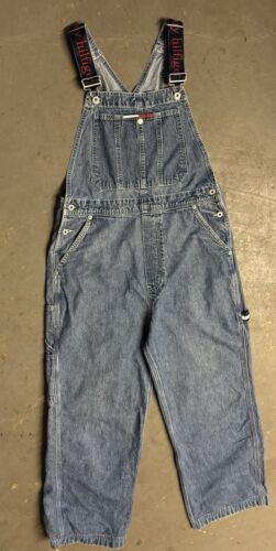 Vtg 90s Tommy Hilfiger Carpenter Faded Blue Overal