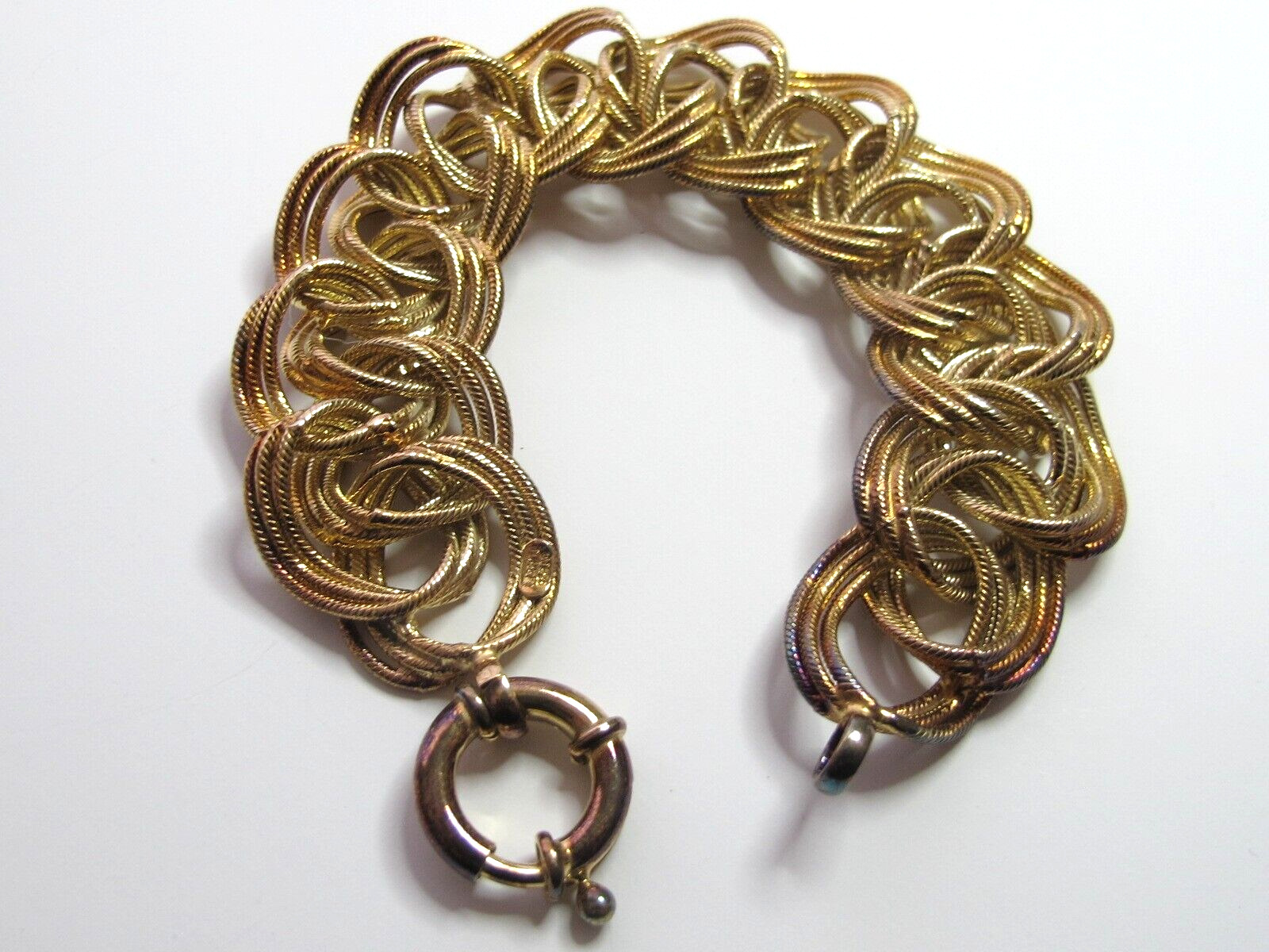 Technibond Triple Ring Link Necklace & Bracelet 1… - image 5