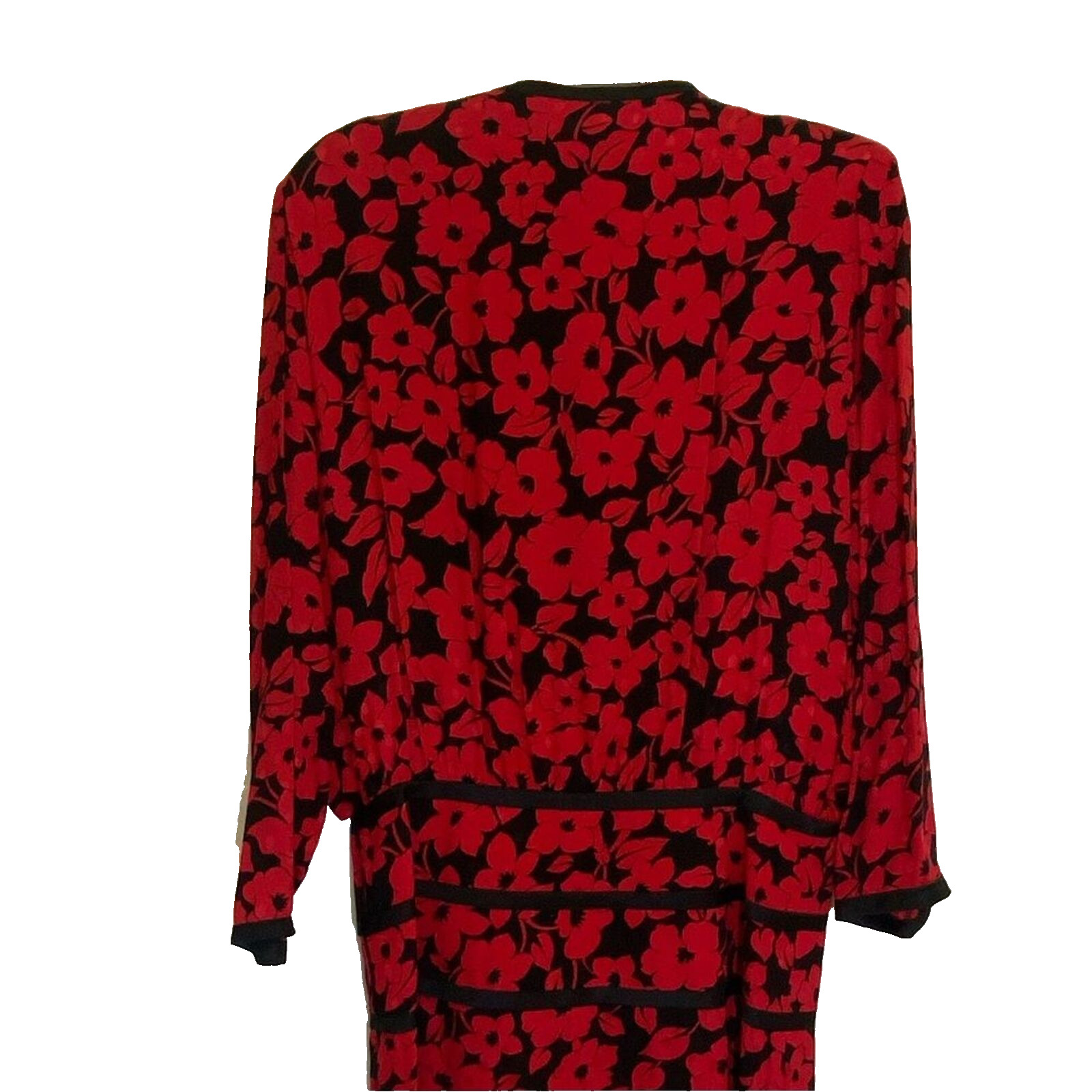 Vintage ALBERT NIPON - Unique Floral Faux Wrap Dr… - image 7