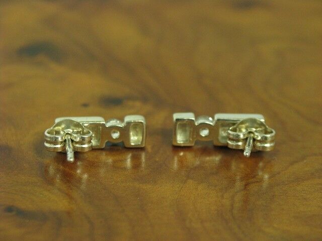 925 Sterling Silver Studs with Zirconia Decoratio… - image 3