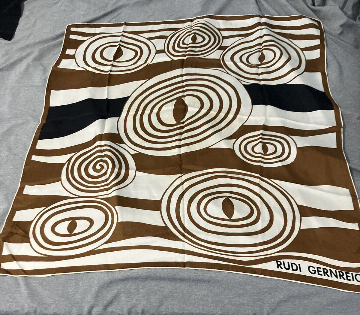 RARE Early Issue RUDI GERNREICH SILK SCARF 1960's… - image 1