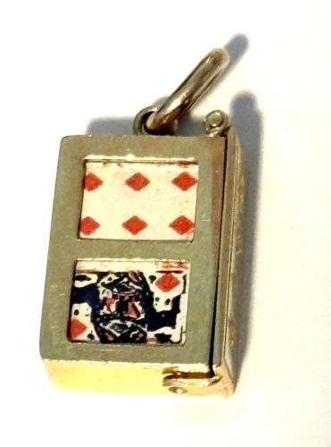 Fabulous Vintage 14 Kt Gold Real Card Deck Charm