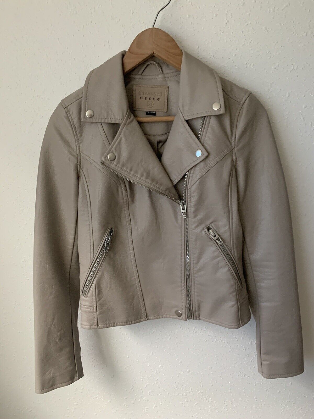 Blank NYC Faux Leather Moto Jacket Size XS - image 5