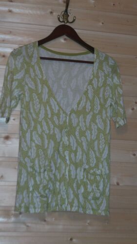 GUDRUN SJODEN LADIES SHORT SLEEVE SNAP UP BLOUSE … - image 1