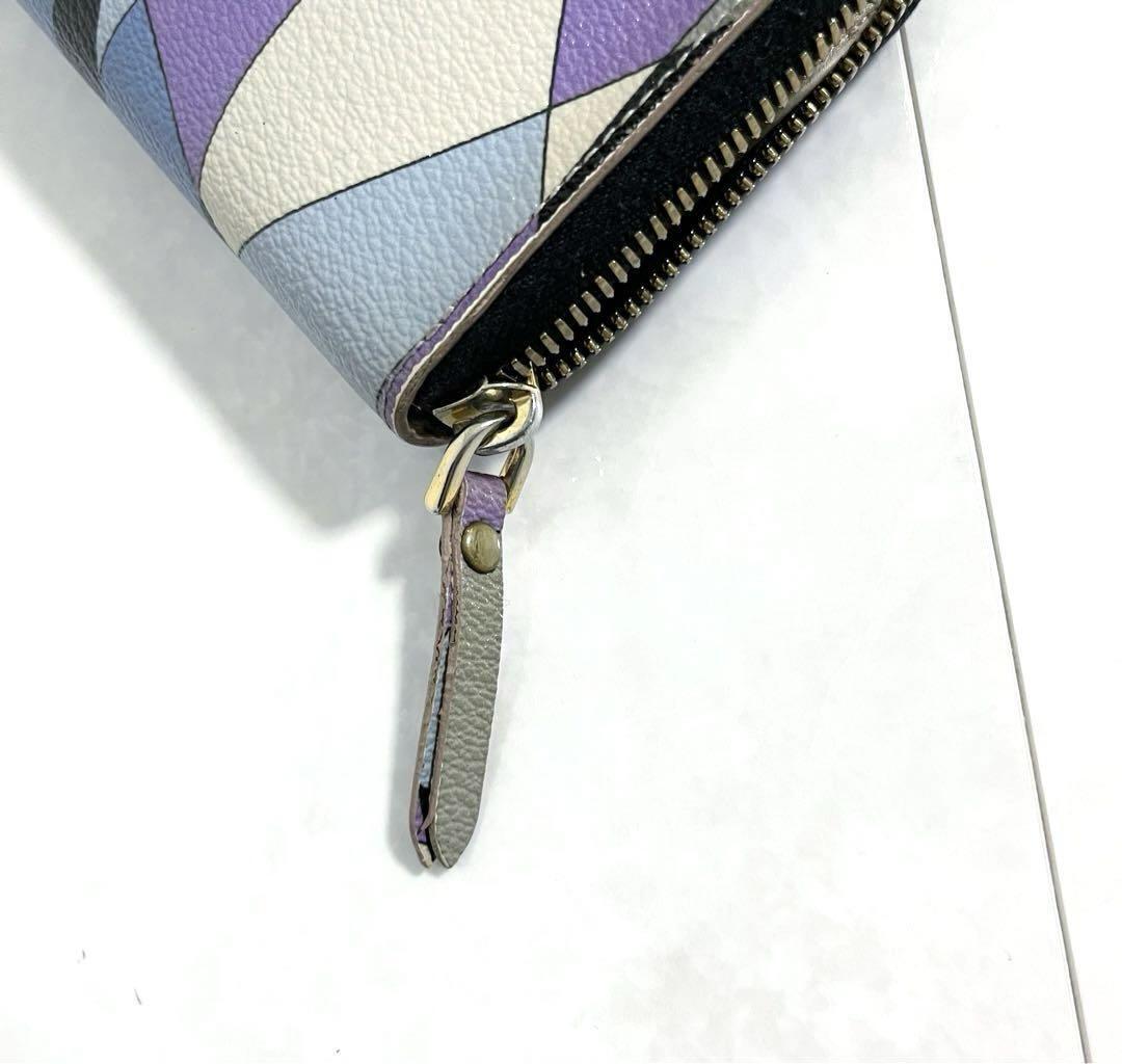 Emilio Pucci Long Wallet Multicolor Blue Purple W… - image 9