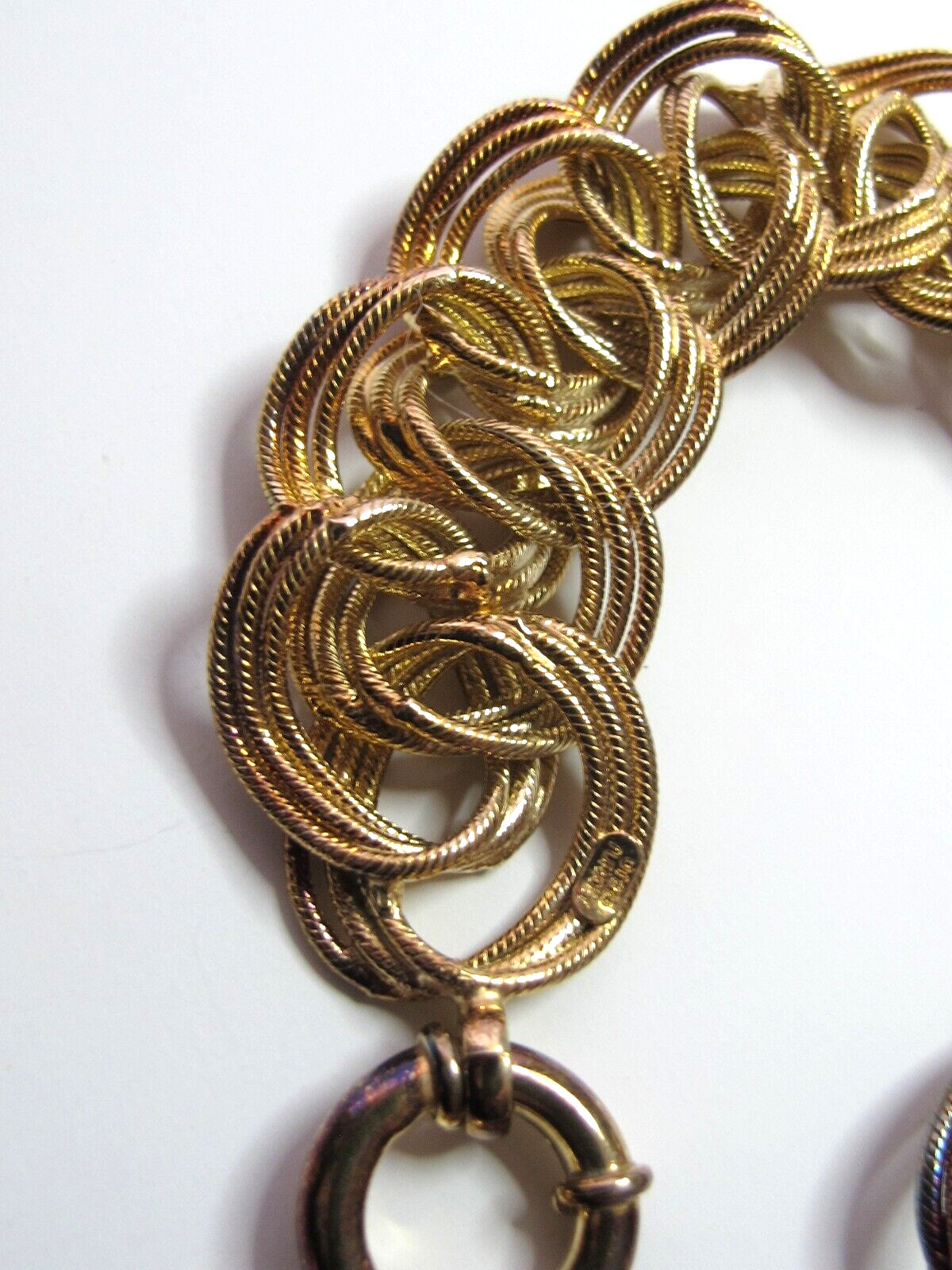 Technibond Triple Ring Link Necklace & Bracelet 1… - image 8