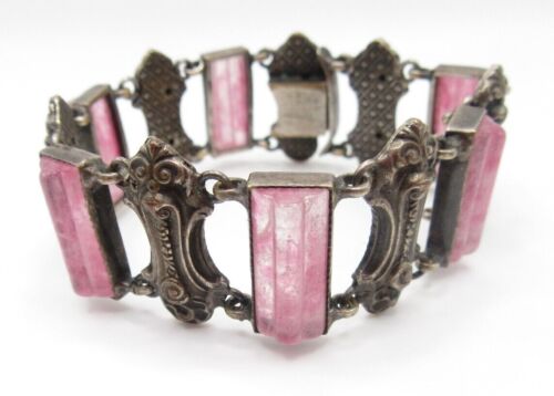 Victorian French Amethyst Glass Bracelet Antique … - image 1