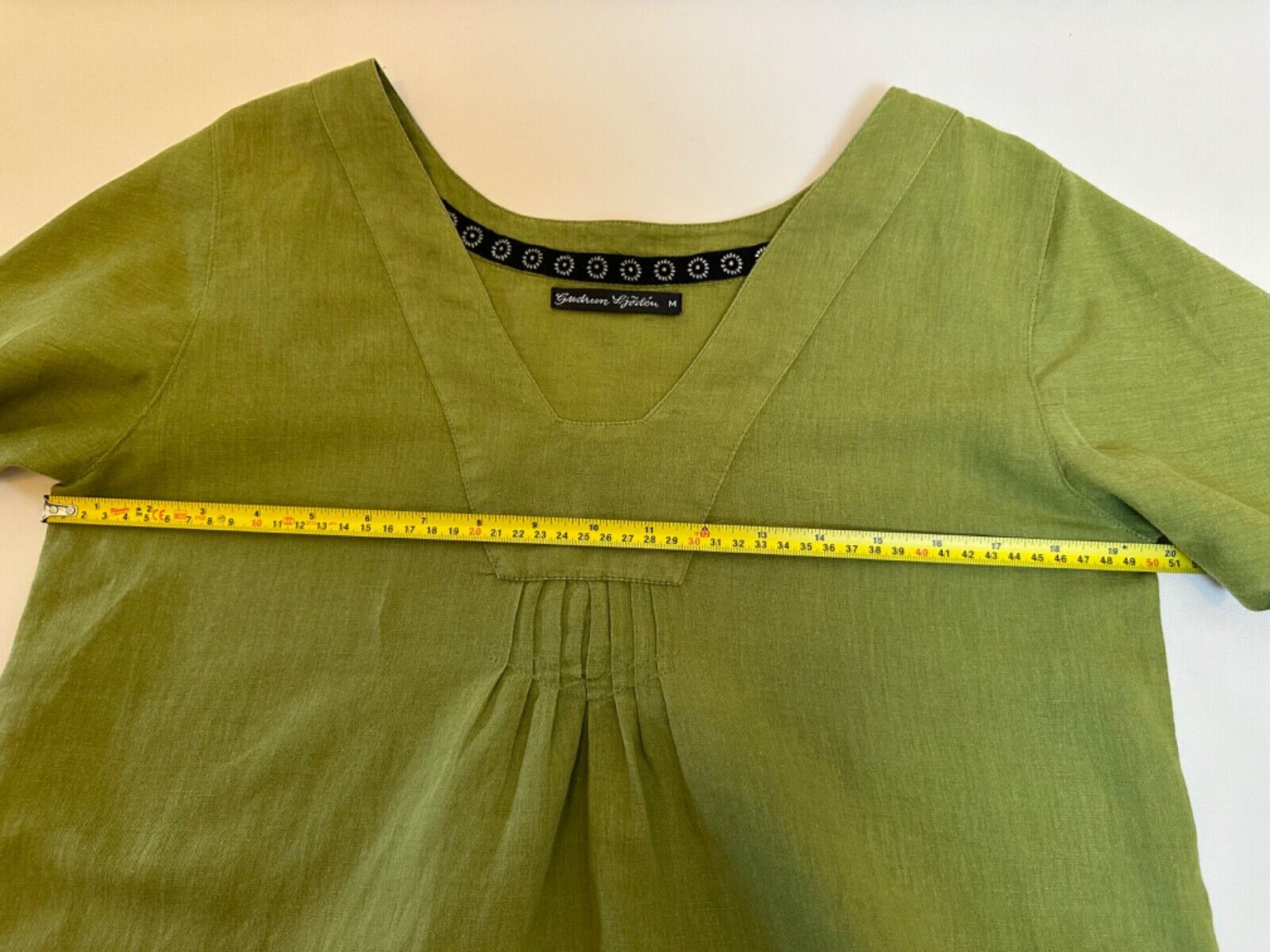 Gudrun Sjoden Size M Green Cotton Linen Lagenlook… - image 19