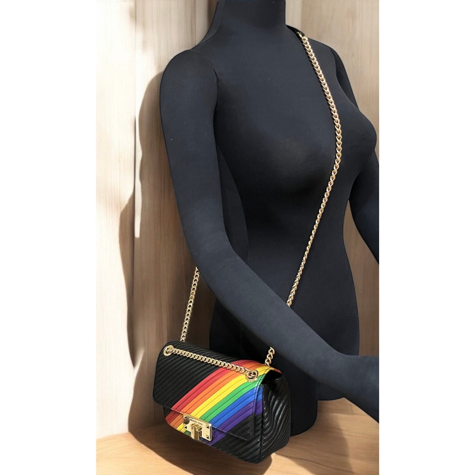 Michael Kors Peyton Rainbow Medium Shoulder Flap … - image 10