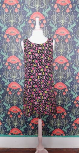 Vintage 90's Y2K Pink Green Geometric Shift Mod Gr