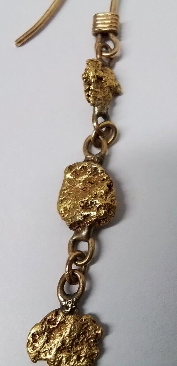 14K Yellow Gold Tested 20K-22K Gold Nugget Chain … - image 3