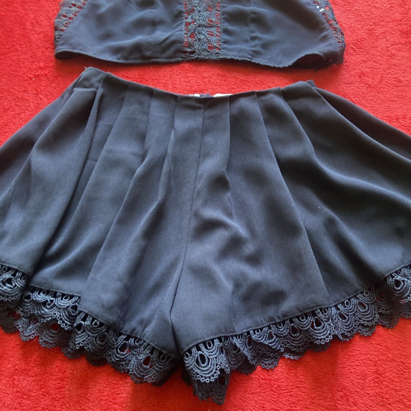 Two-Piece Navy Blue Mini Skort Set - Size Small - image 3