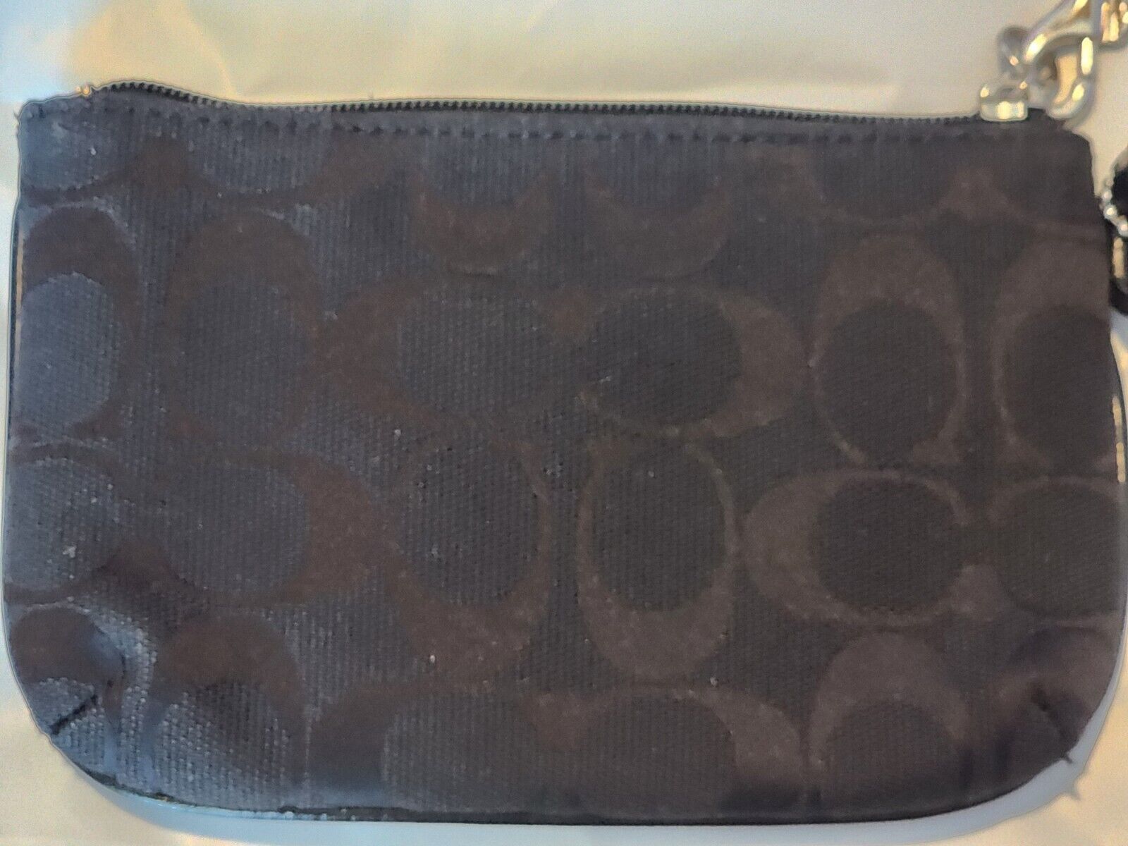 Coach Black Wristlet Signature Authentic - image 6