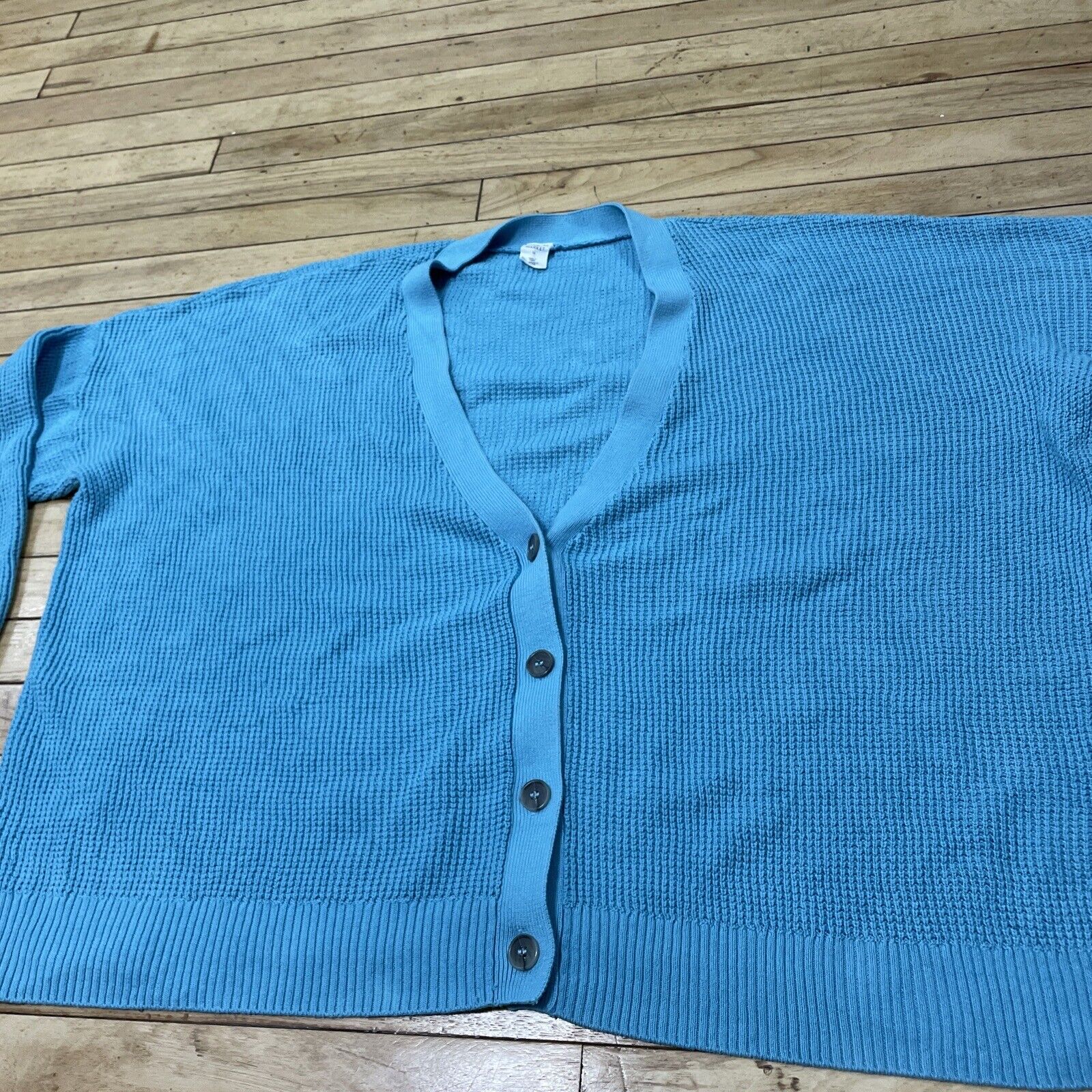 MELROSE & MARKET Cardigan Women 3X Teal Blue Chun… - image 18