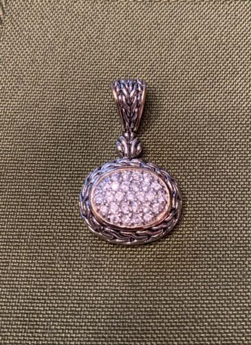 Sterling Silver Genuine Diamond Pave Pendant