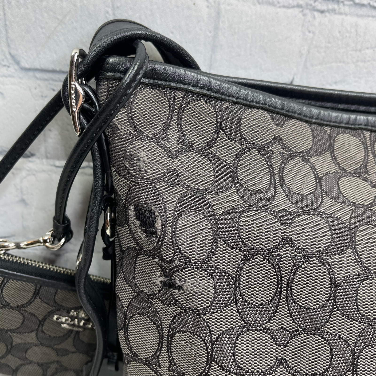 Coach Crossbody Bag Dufflette Signature Jacquard … - image 4