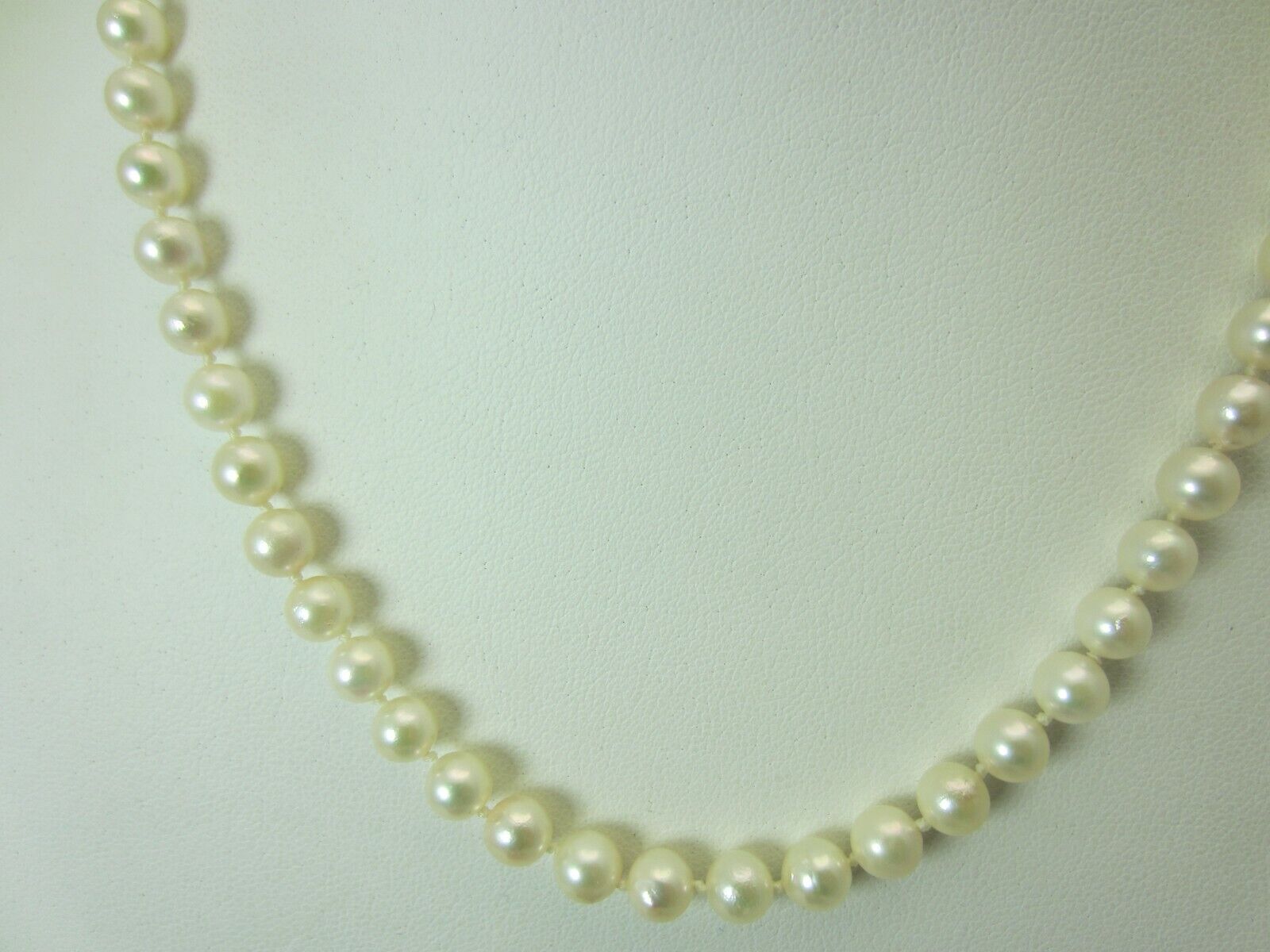 Genuine Saltwater Cultured Pearl Necklace 6 mm 17… - image 6