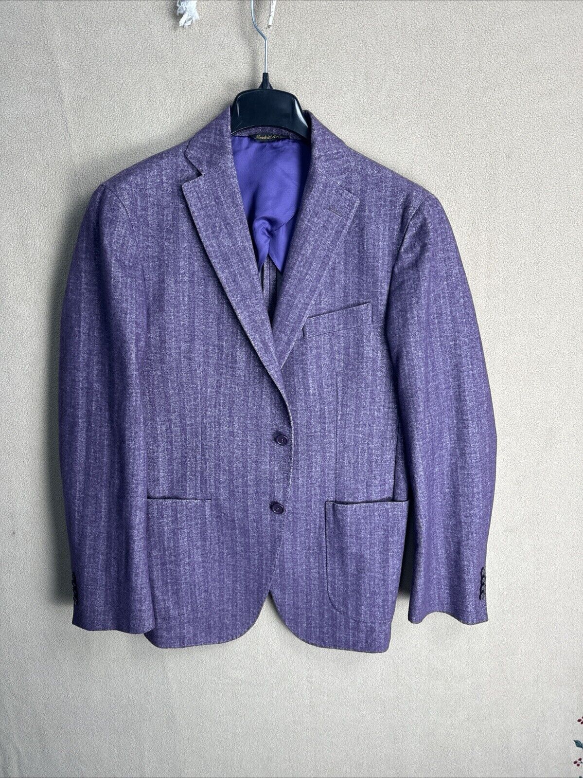 Enrico Coveri Cotton Purple Jacket Cotton Men's E… - image 1