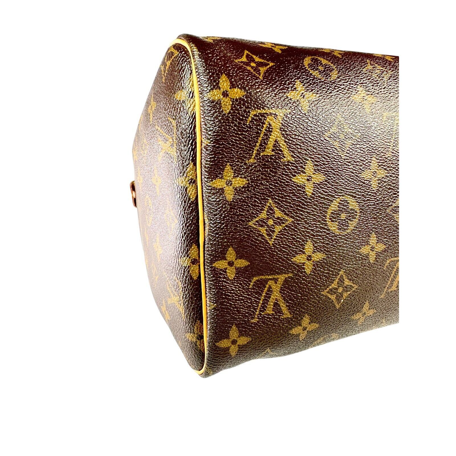 LOUIS VUITTON Speedy 30 LV Monogram Canvas Leathe… - image 8