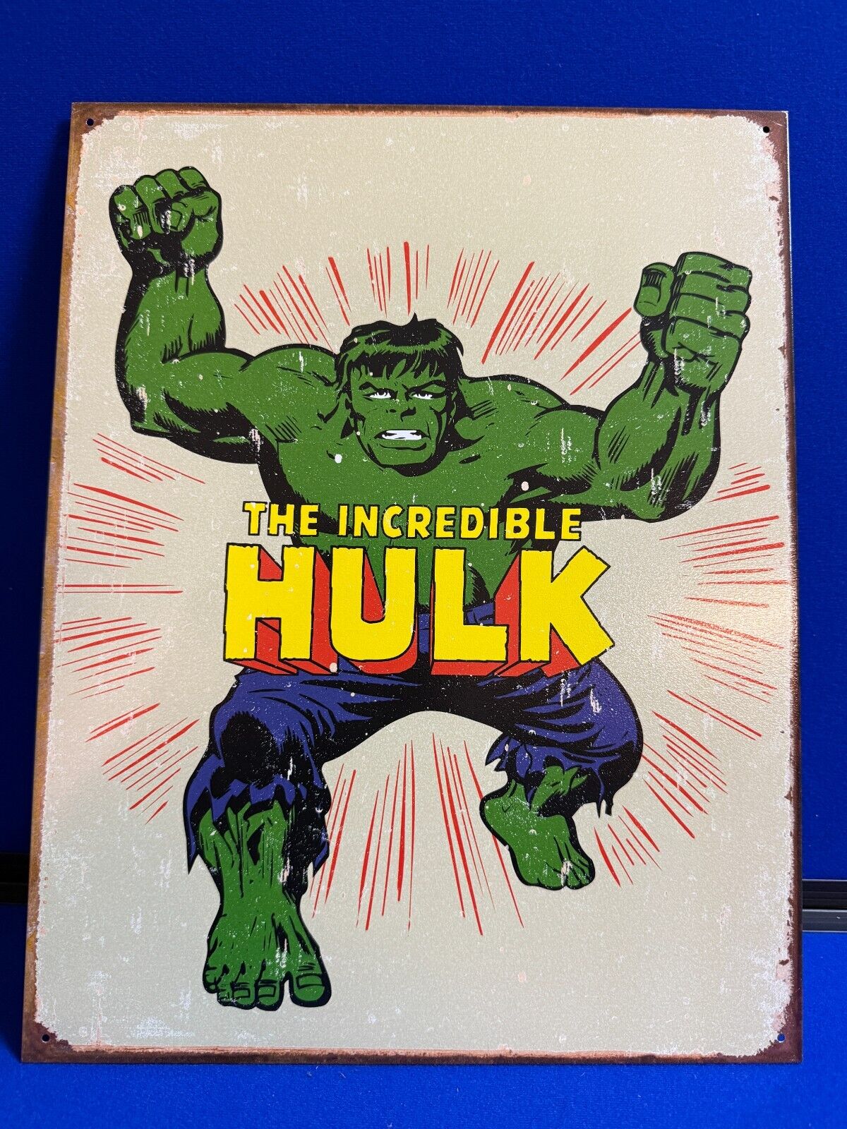 The Incredible Hulk Retro Tin Metal Sign Poster Decor Marvel Superhero ...