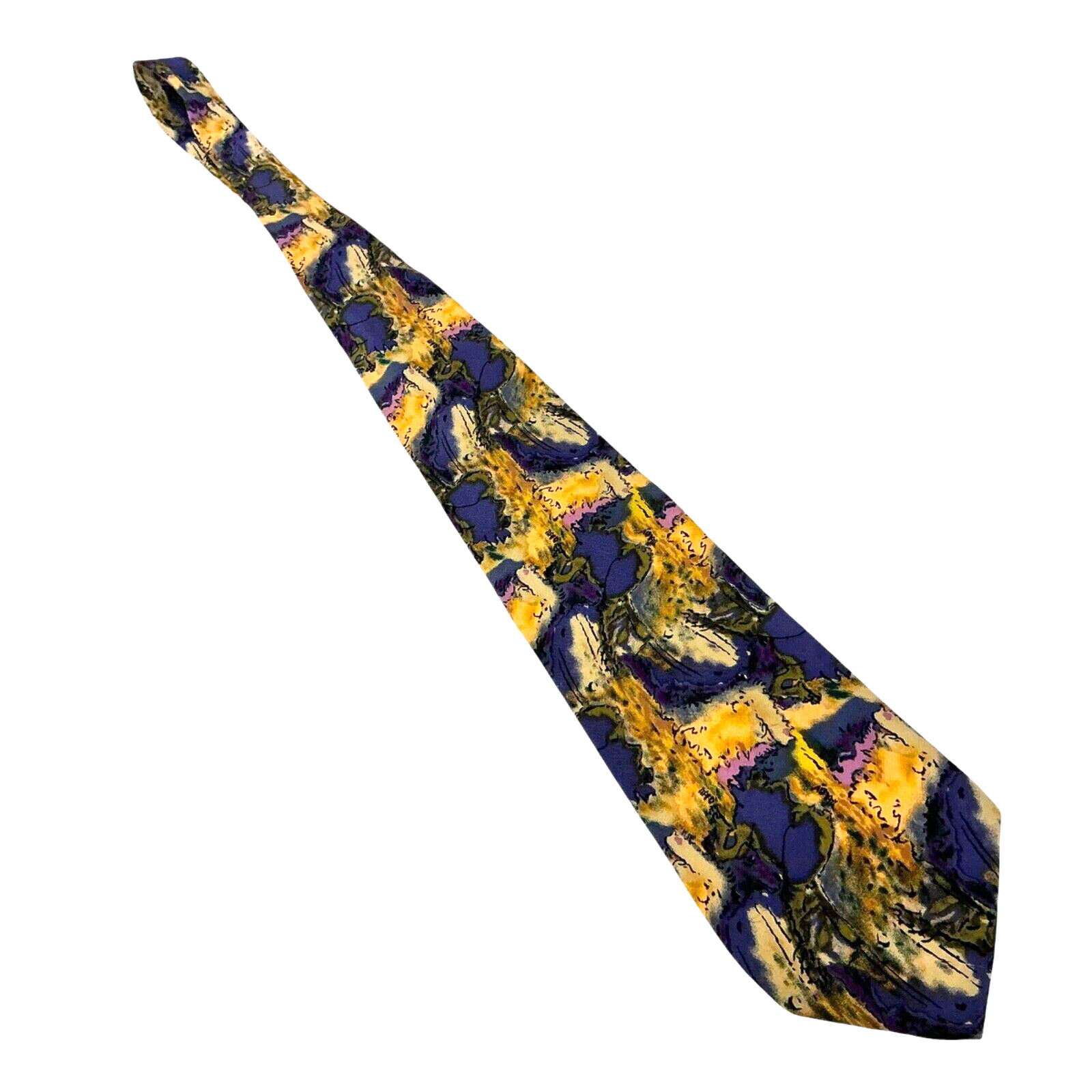 J Garcia Neck Tie Silk Watercolor Collection blue… - image 5