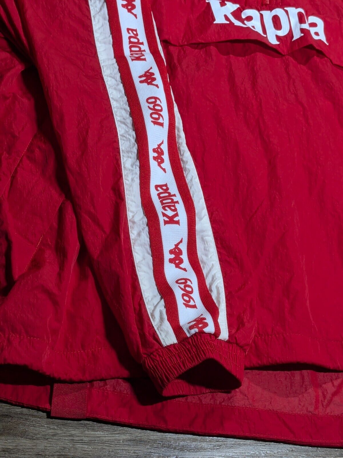 Mens Vintage 1992 Kappa Windbreaker, red, sz med - image 6