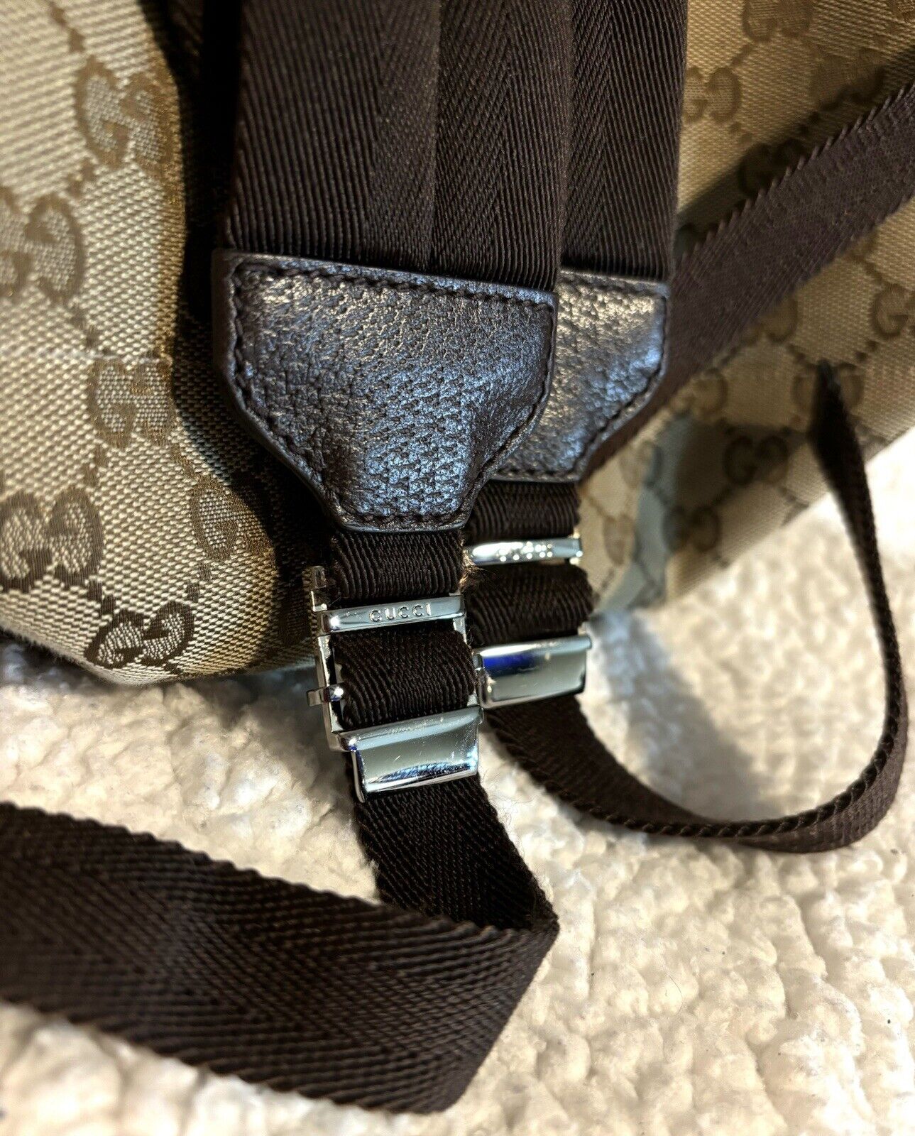 Gucci Backpack Beige Supreme  Canvas GG Monogram … - image 3