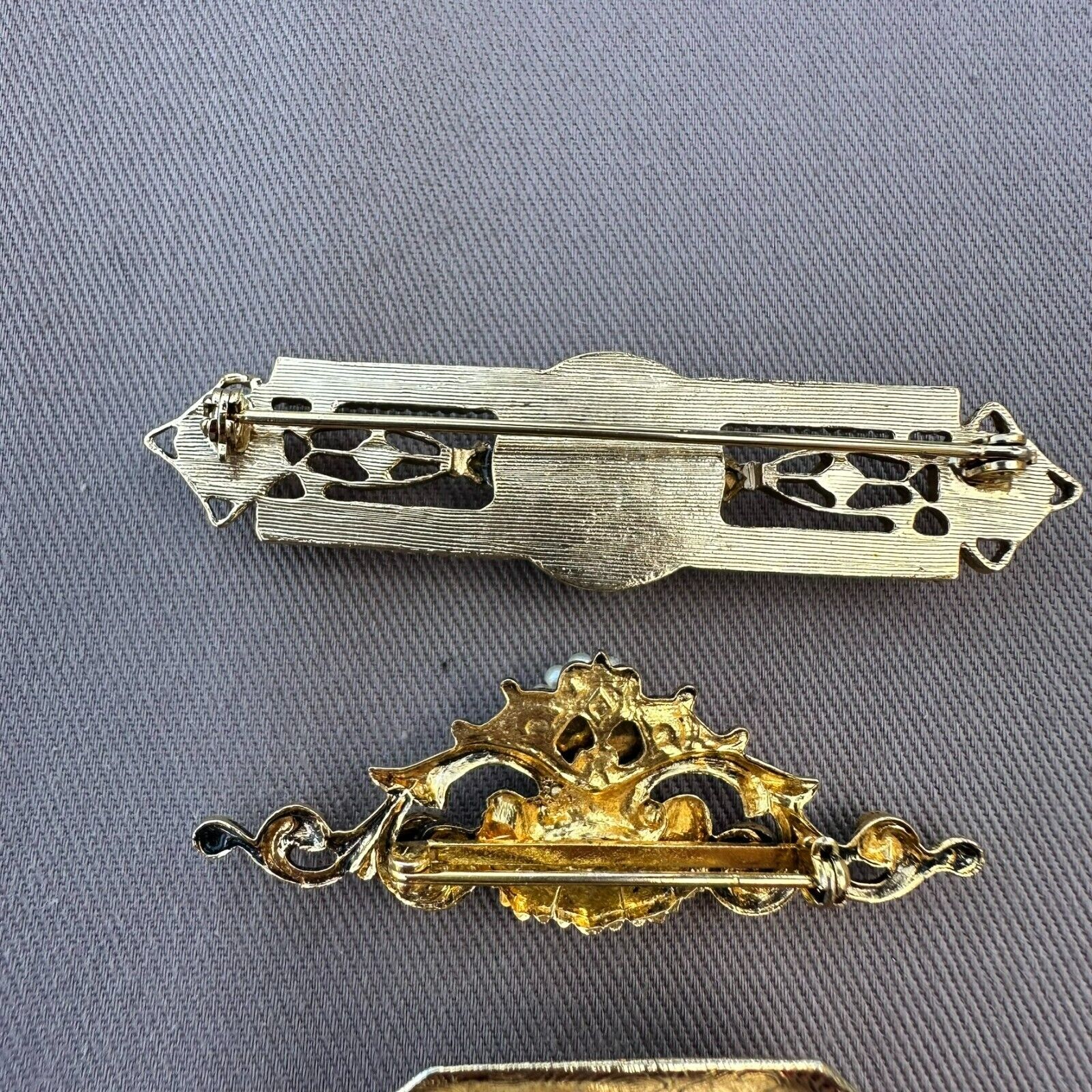 Vintage Set of Three Victorian Style Brooch Pins … - image 7