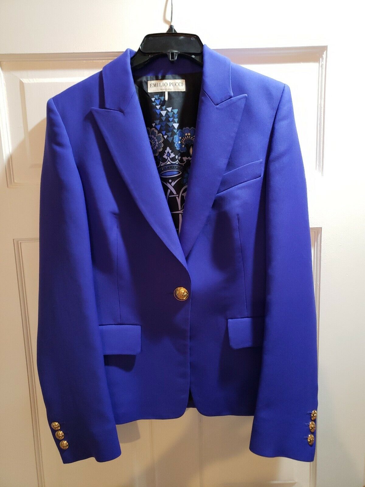 Emilio Pucci Jacket Purple & Blue with Gold Hardw… - image 5