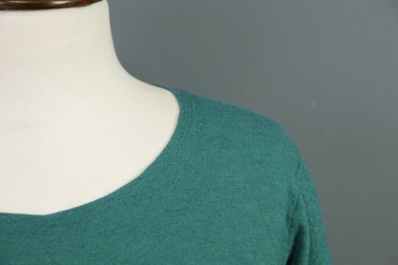 Gudrun Sjoden Green Wool Knit Top Shirt Size M - image 7