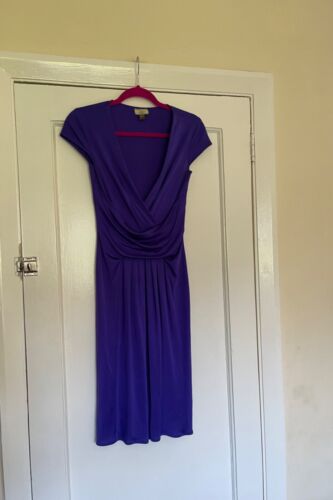 Issa London purple 100% silk dress size UK8 /US4