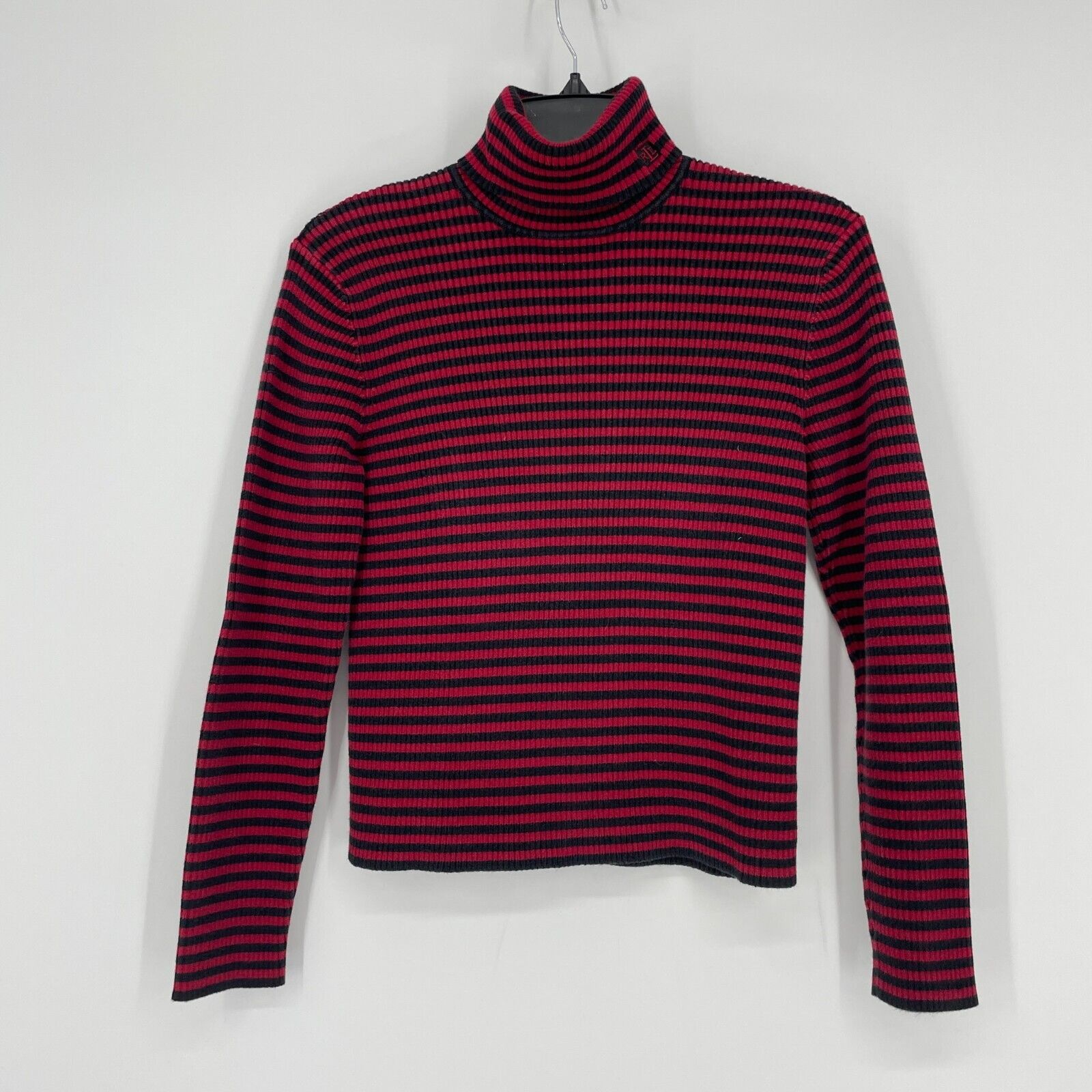 Lauren Ralph Lauren Sweater Women's Sz P/M Red Bl… - image 1