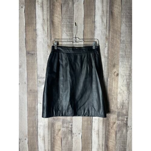 Wilsons Leather Vintage Black Leather Skirt - image 1