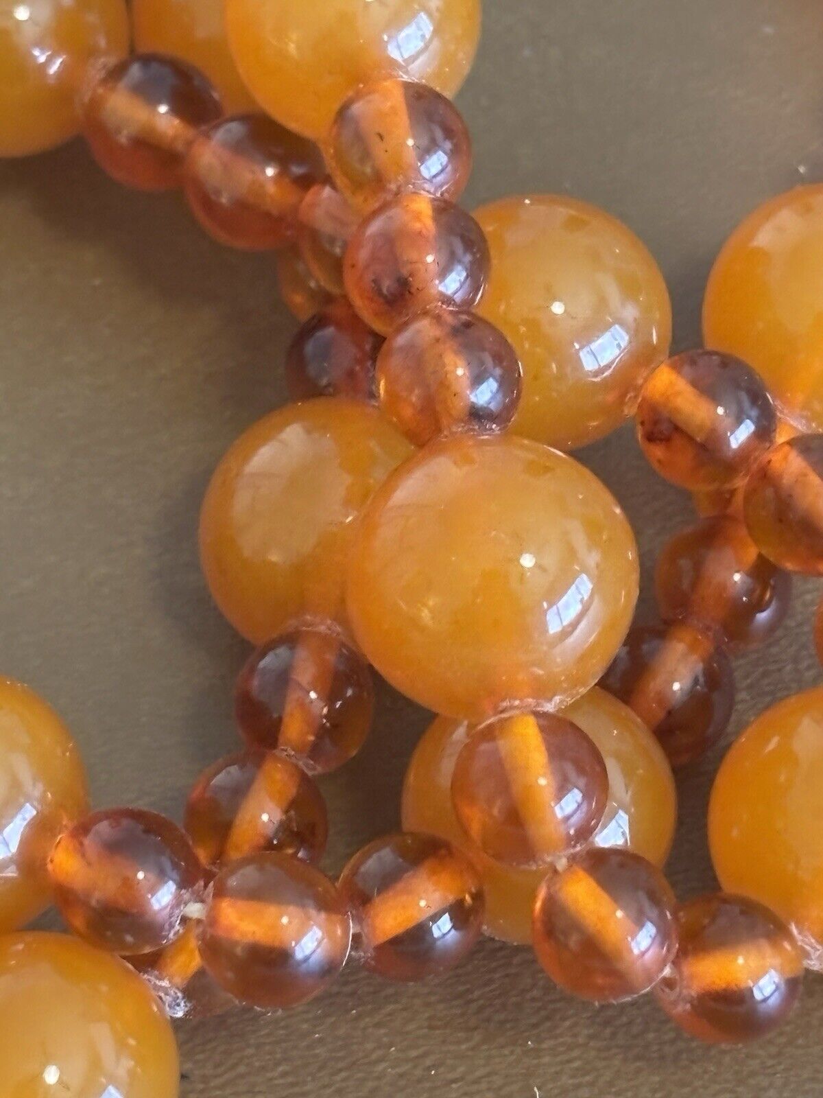 VINTAGE BALTIC AMBER BEADS NECKLACE 32” - image 4