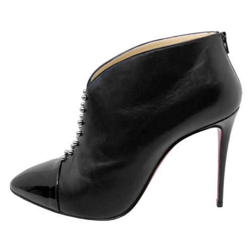 Christian Louboutin Preduboots Black Leather Pate… - image 1