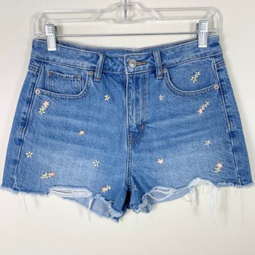 American Eagle Floral Embroidered High Waisted Hi… - image 1