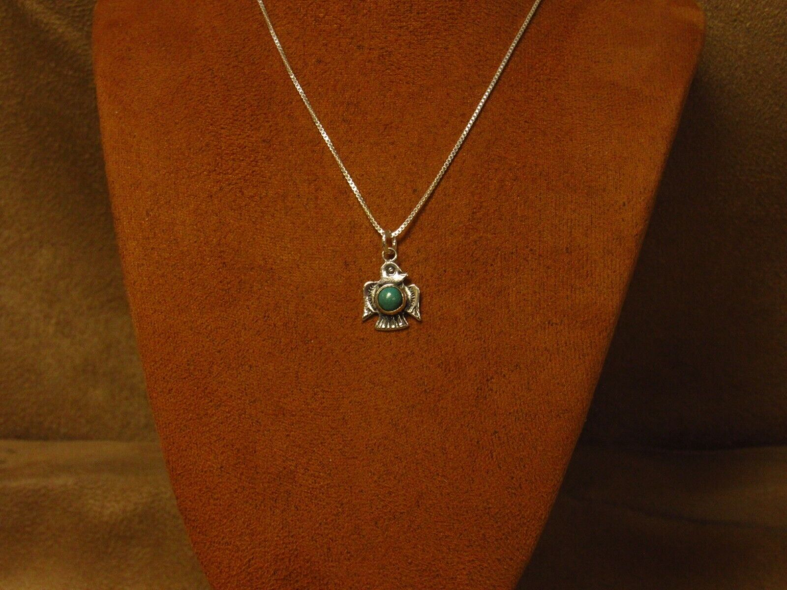 Southwest Sterling Silver and Turquoise Necklace - image 3