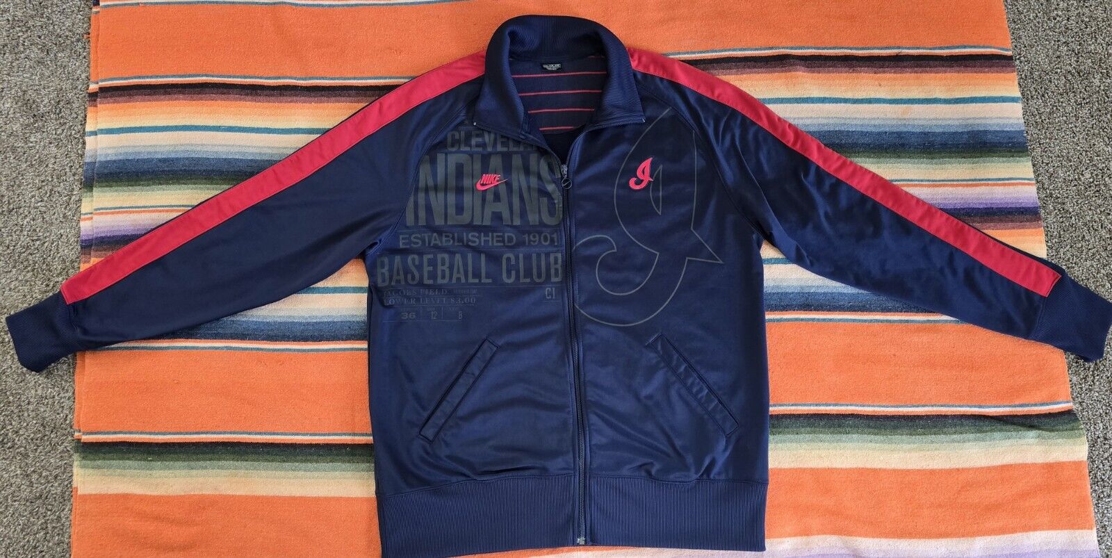 Vintage Cleveland Indians MLB Nike Full Zip Jacke… - image 3