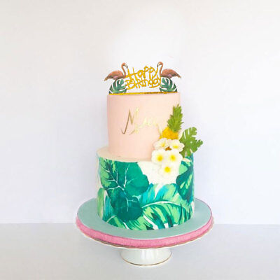 Happy Birthday Cake Topper, Birthday Flamingo Cake Topper, Birthday Cake |  eBay