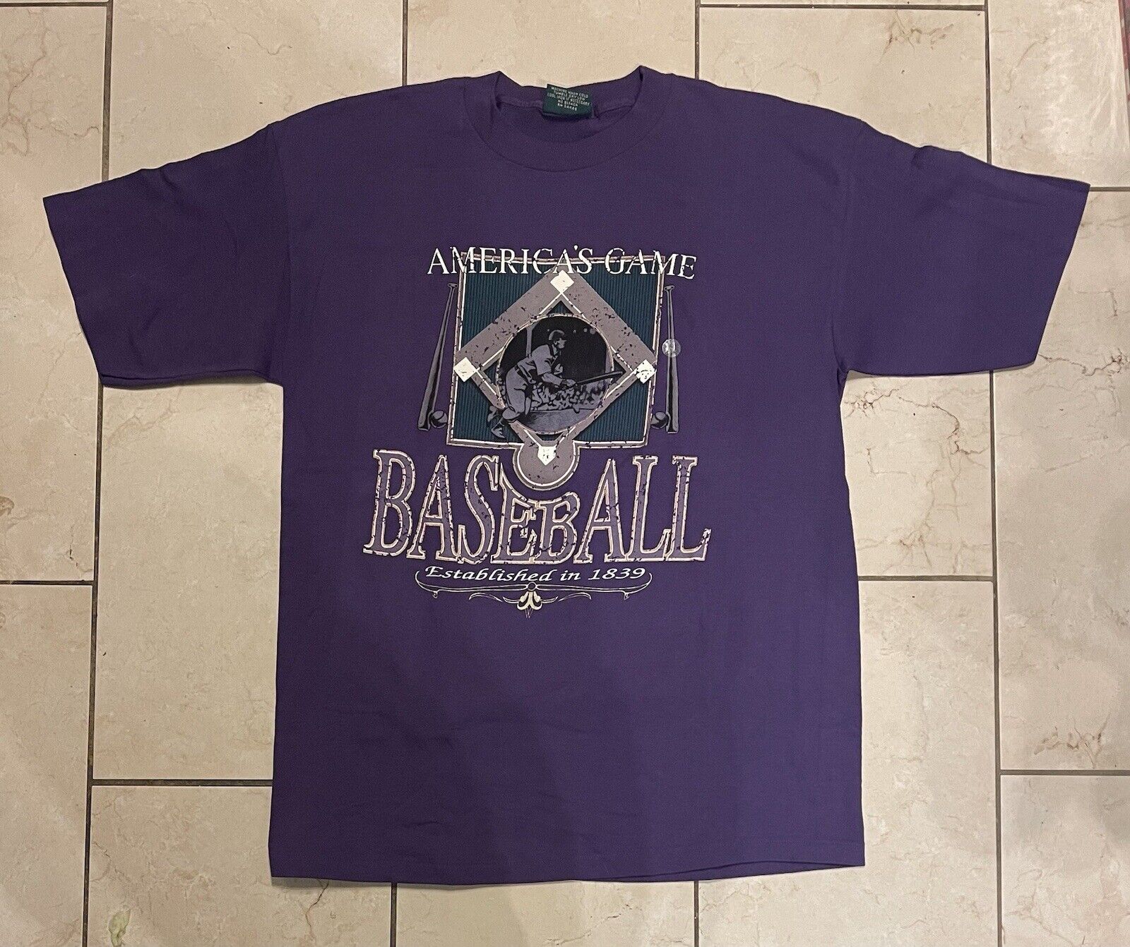 Vintage American Eagle Americas Game Baseball Sin… - image 1