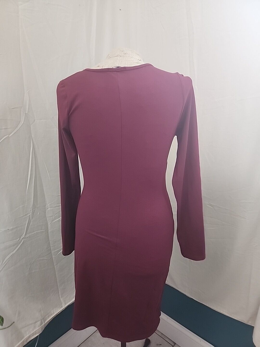 Ambiance Womens Night Out Dress Wine Color Size L - image 4