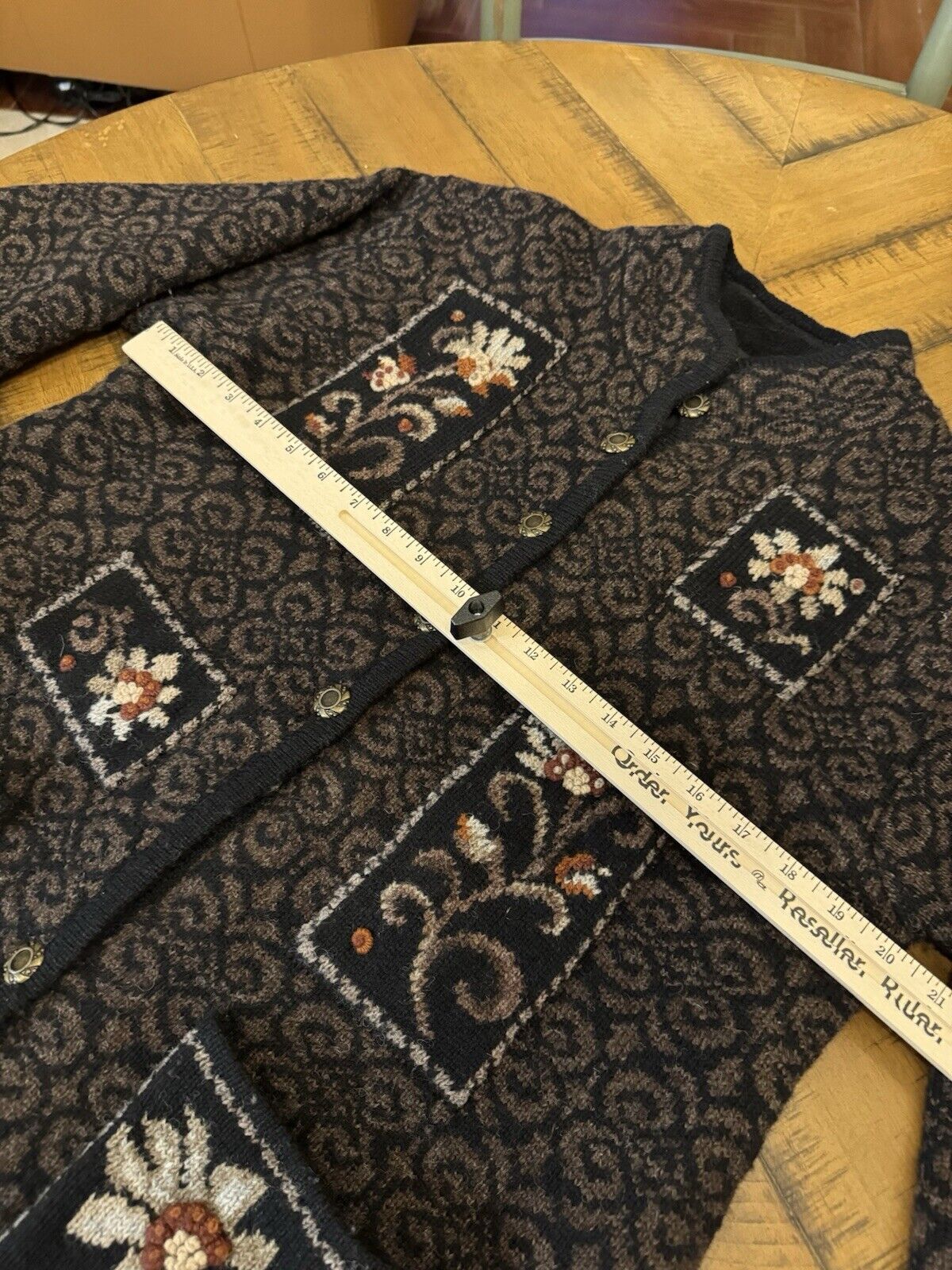 VINTAGE Y2K ICELANDIC DESIGNS WOOL CARDIGAN SWEAT… - image 10