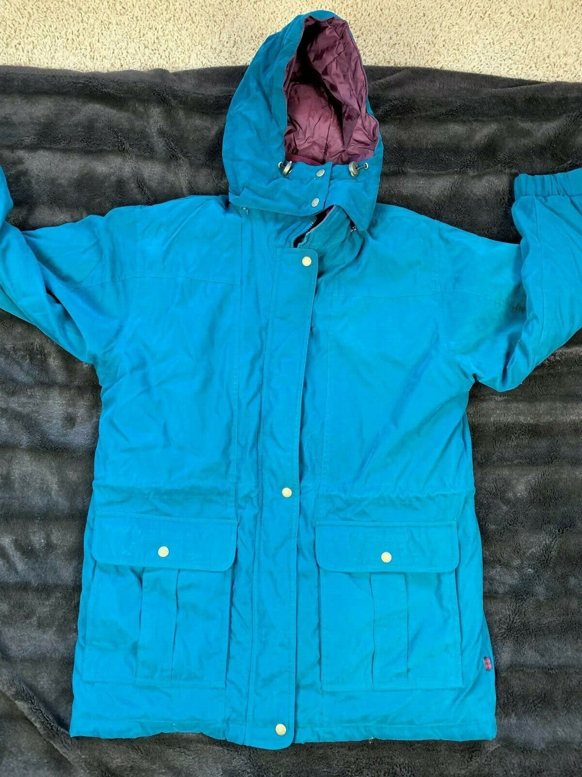 Woolrich Jade GREEN Polyester Hooded vintage Park… - image 1