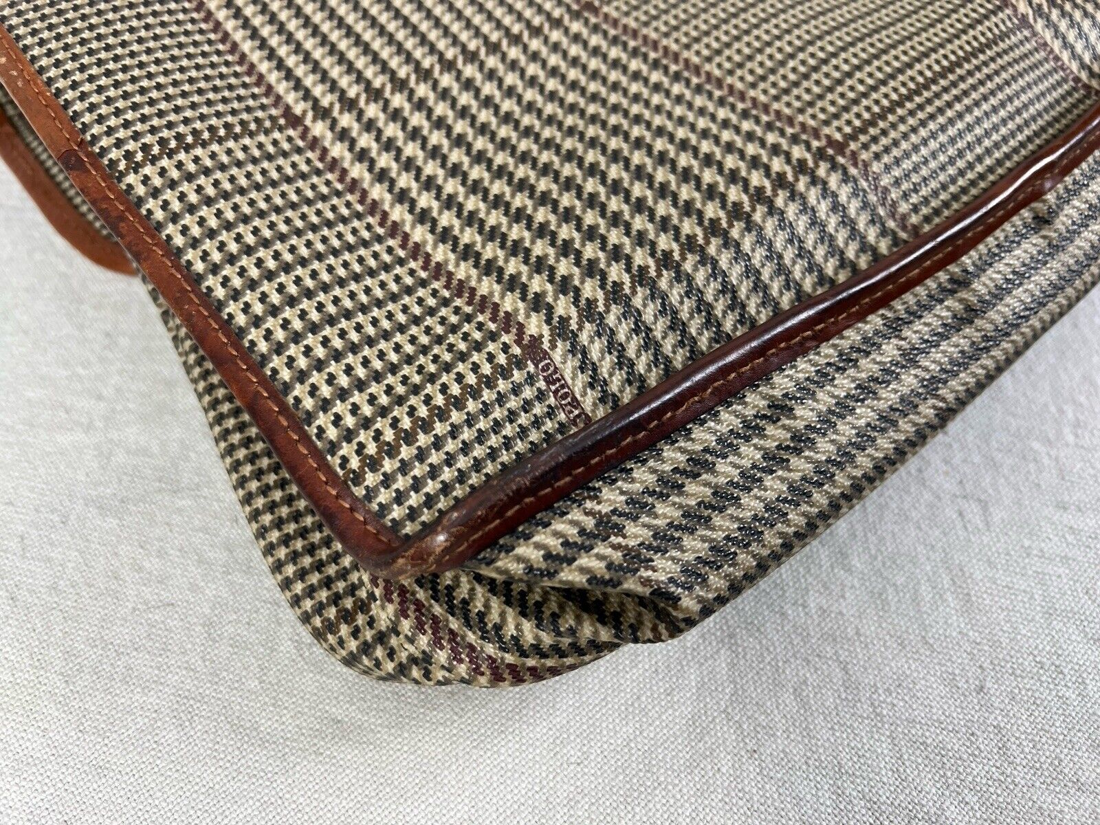 Vtg Polo Ralph Lauren Messenger Bag Houndstooth B… - image 12