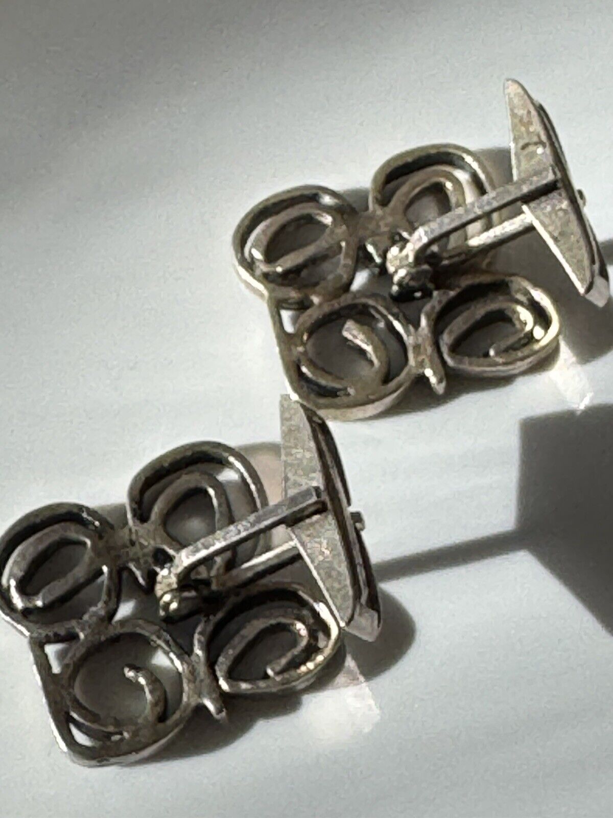 modernist sterling silver cufflinks - image 5