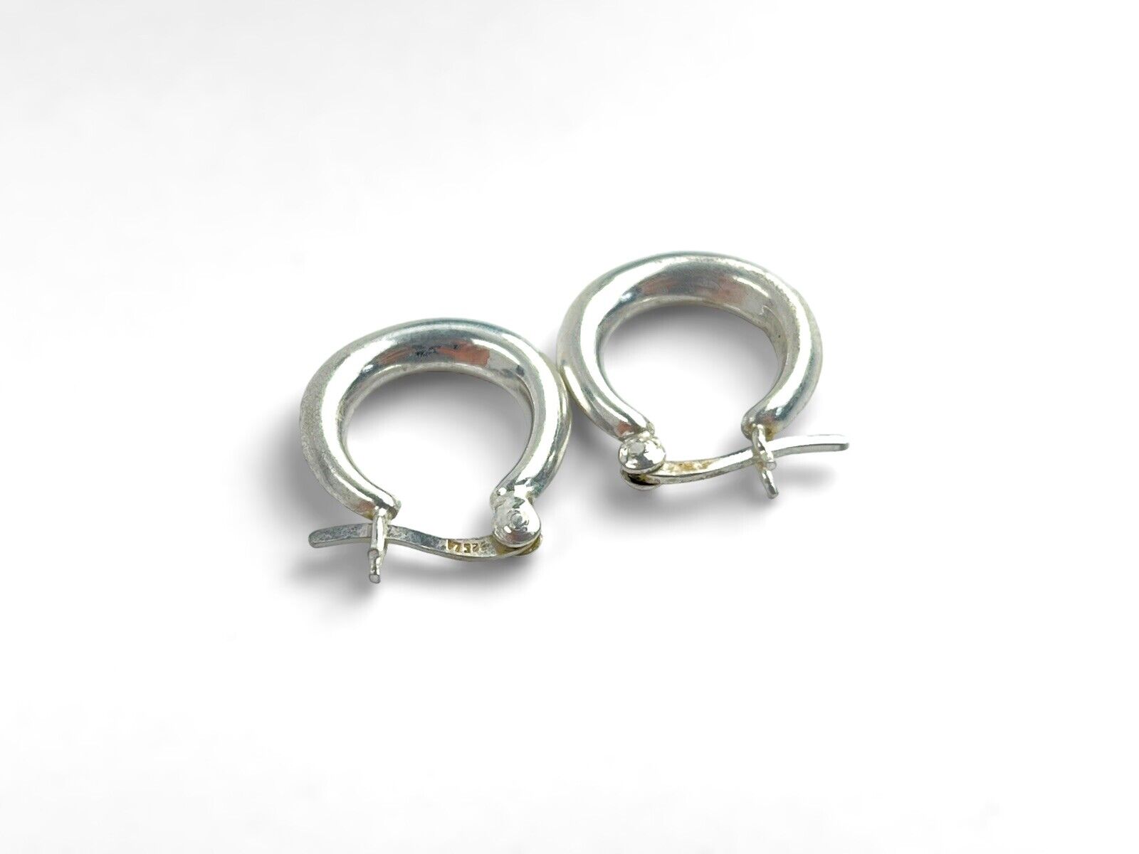 Sterling Silver 925 LA Hoop Earrings - image 2