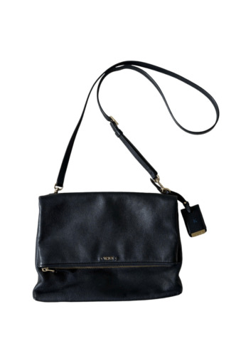 TUMI Leather Crossbody Bag Black Voyauger - image 1