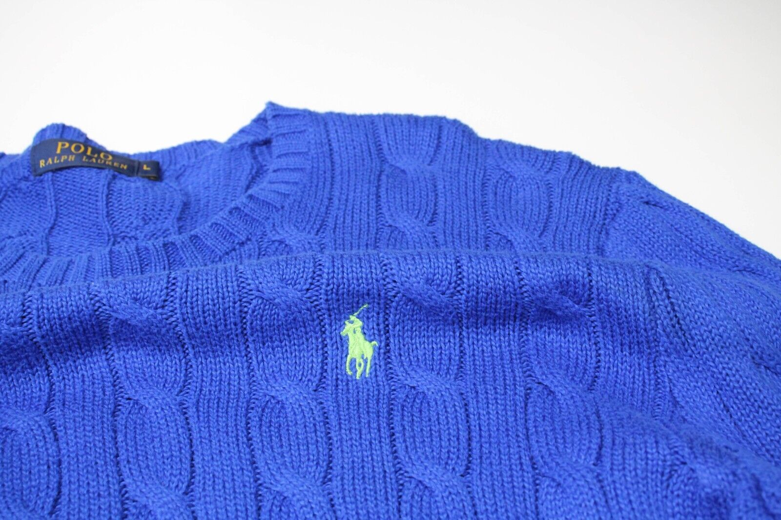 POLO RALPH LAUREN Jumper Men's LARGE Crew Neck Ca… - image 6