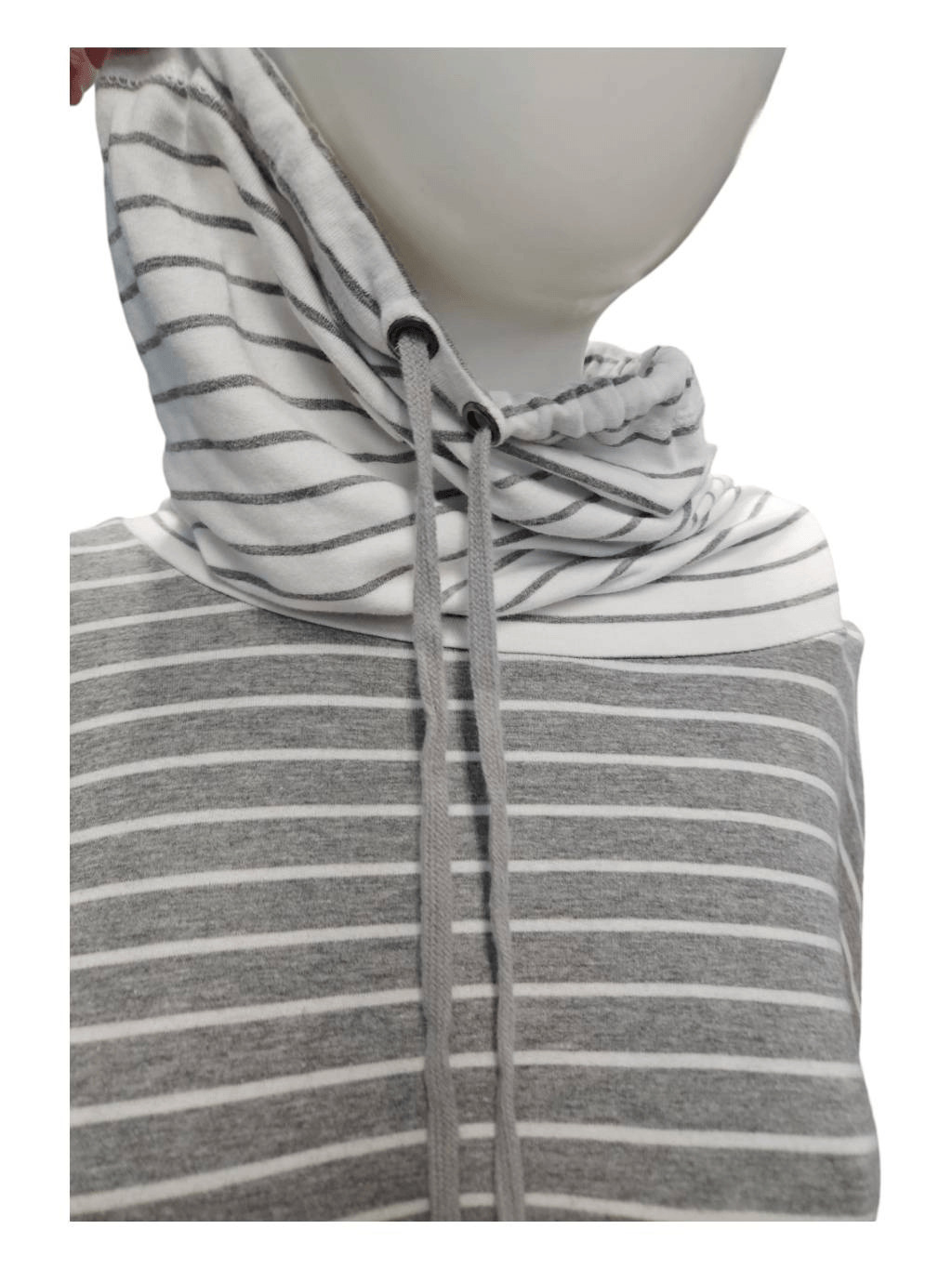 Cupio Gray Striped Cowel Neck Sweatshirt Size XL - image 4