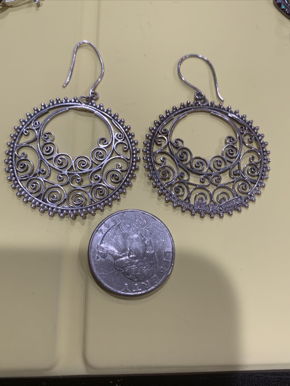 Sterling Silver 925 Hoop Earrings - image 3